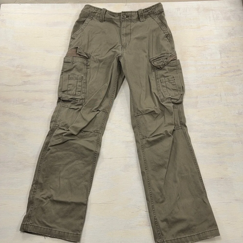 Vintage Aeropostale Authentic Cargo Pants Men 30 Khaki Tan Heavy Paratrooper Y2K